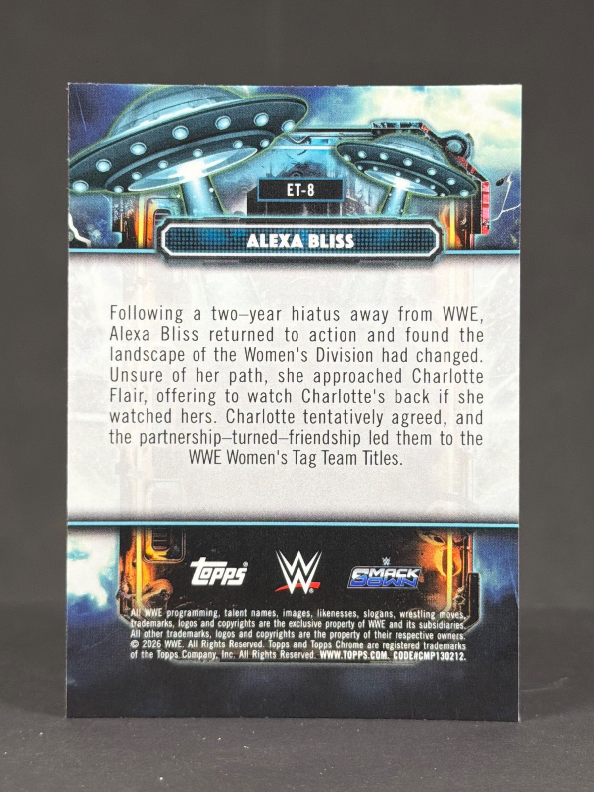 Alexa Bliss 2026 Topps Cosmic Chrome WWE Extraterrestrial Refractor #ET-8