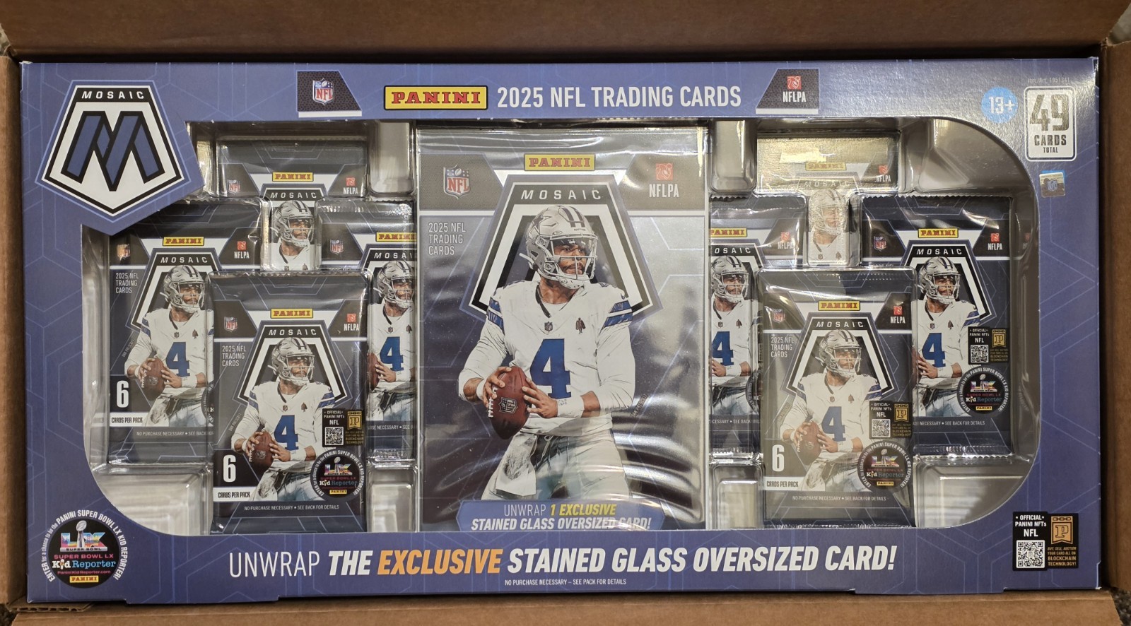 2025 Panini Mosaic NFL Football Costco Bundle 2 Box Stained Glass Sealed Case!!