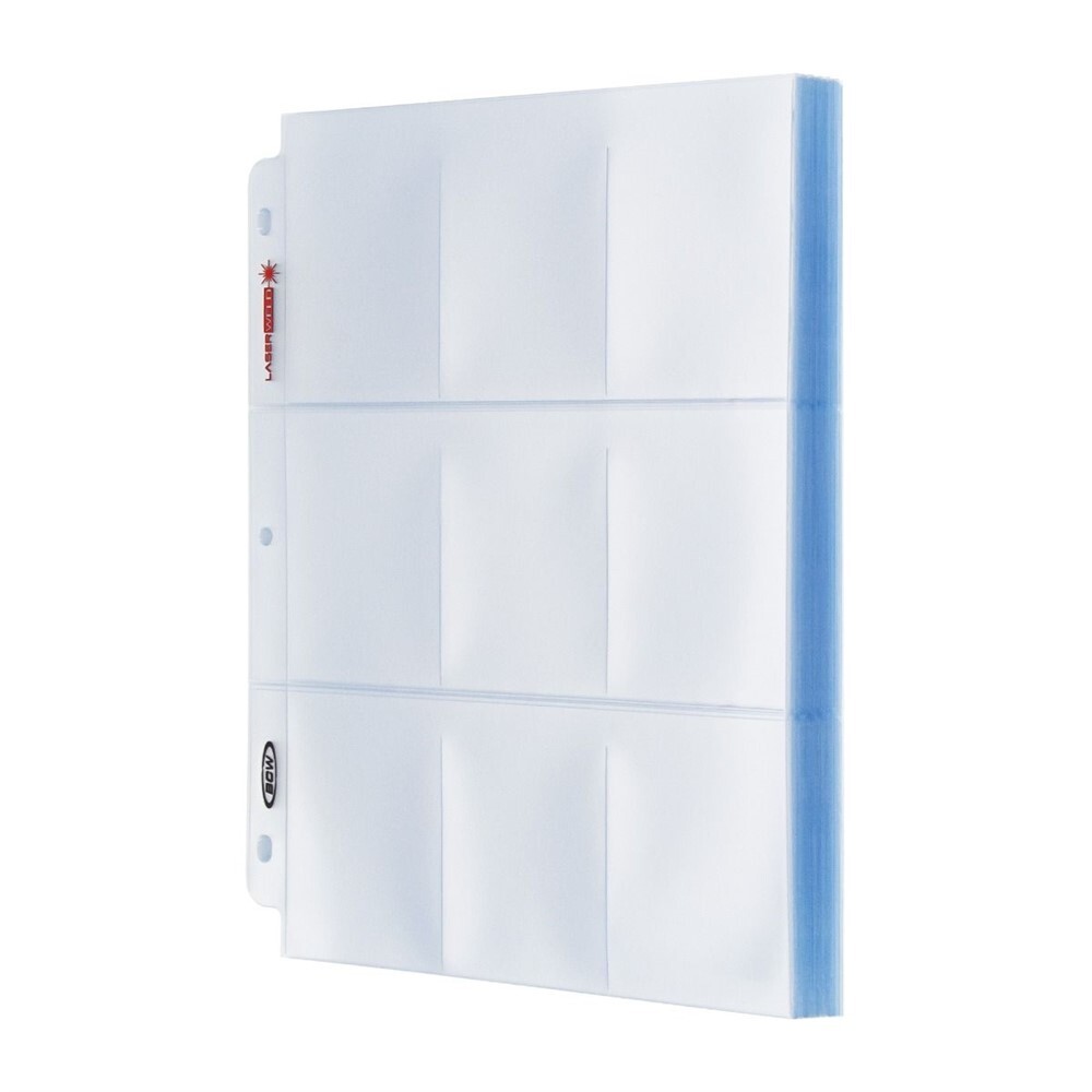 Case of 1000 BCW LaserWeld 9-Pocket Baseball / Trading Card Album Pages