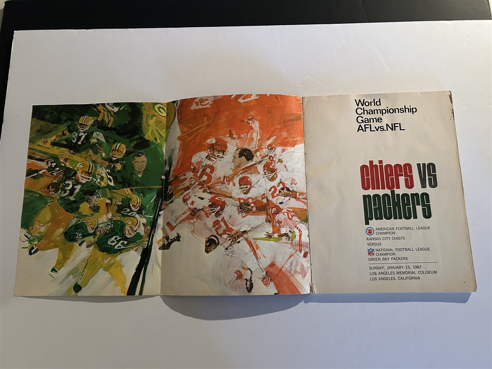 1967 SUPER BOWL I Program GREEN BAY PACKERS vs Kansas City Chiefs STARR Dawson