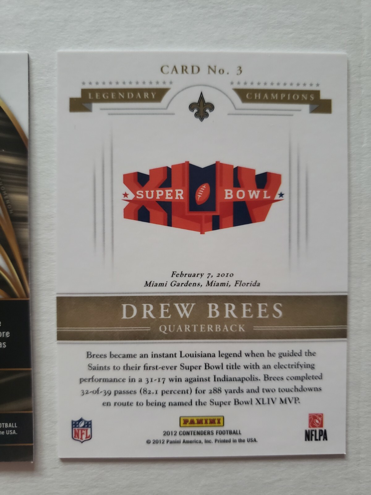 2018 Select Silver Phenomenon LOT Drew Brees Buyer Gets ALL 3 cards in pic