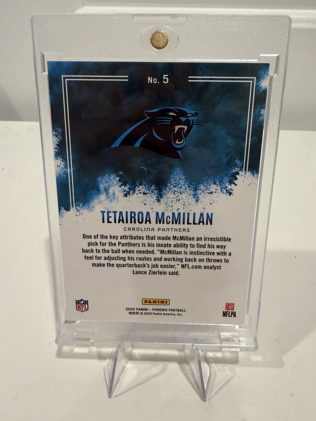 2025 Panini Phoenix Tetairoa McMillan RC Rookie Carolina Panthers #5 Super Clean