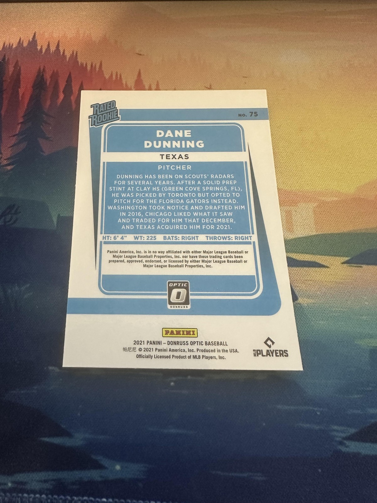 2021 Donruss Optic #75 Dane Dunning