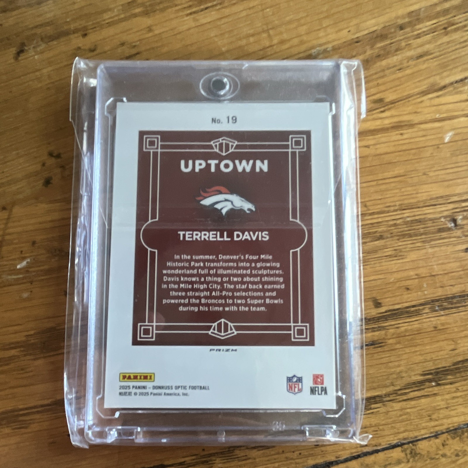 Panini Donruss Optic 2025 Terrell Davis #19 Uptown Insert Broncos Case Hit!