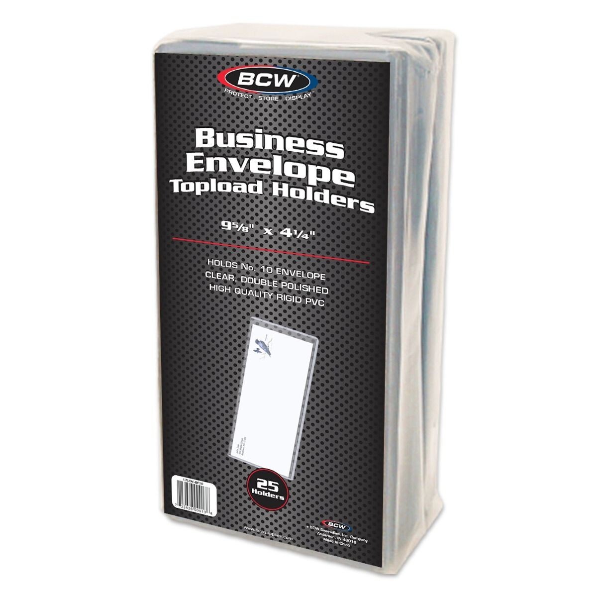 25 BCW Business Envelope Toploader Holders NEW 9-5/8 x 4-1/4 Storage Protection