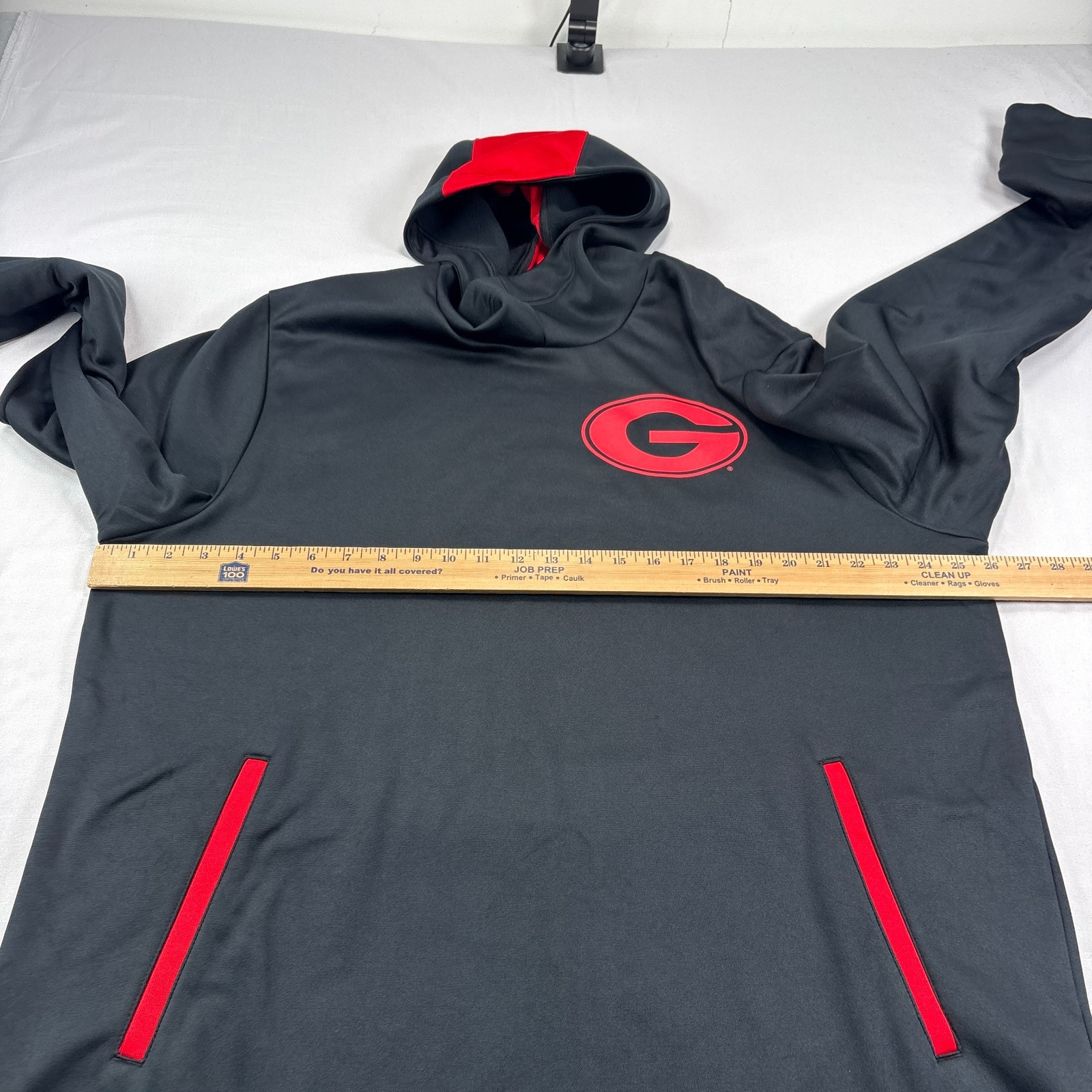 Georgia Bulldogs Nike Hoodie Mens XL Black Therma Fit Pullover Big Logo NCAA
