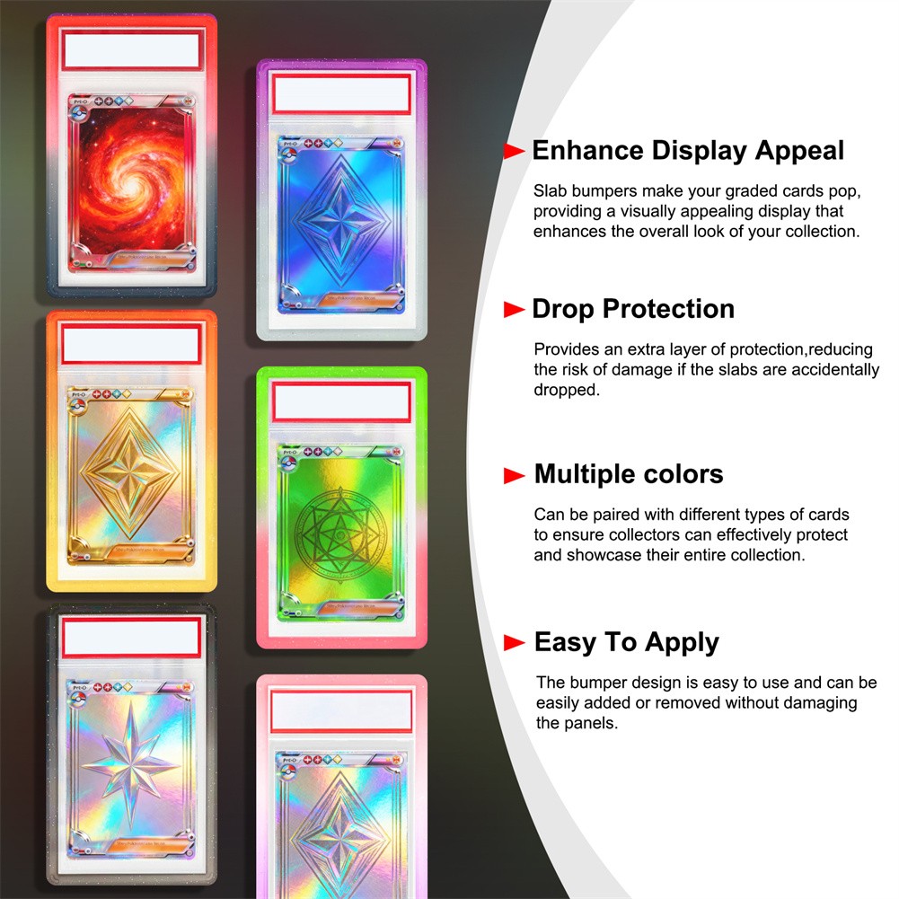 Hard TPU Slab Bumper Protector Guard for PSA Graded Cards Protection Skin Case