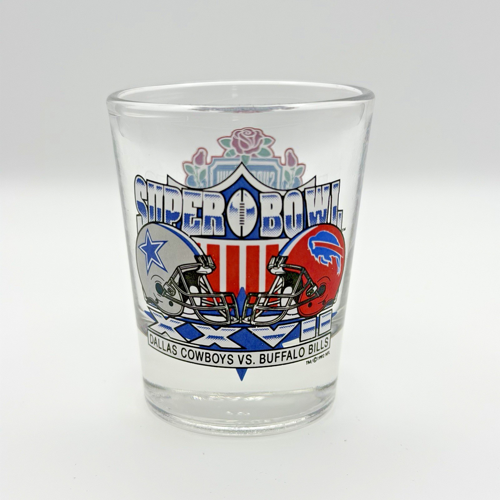 Dallas Cowboys Buffalo Bills Super Bowl XXVII 2oz Shot Glass 1/31/1993
