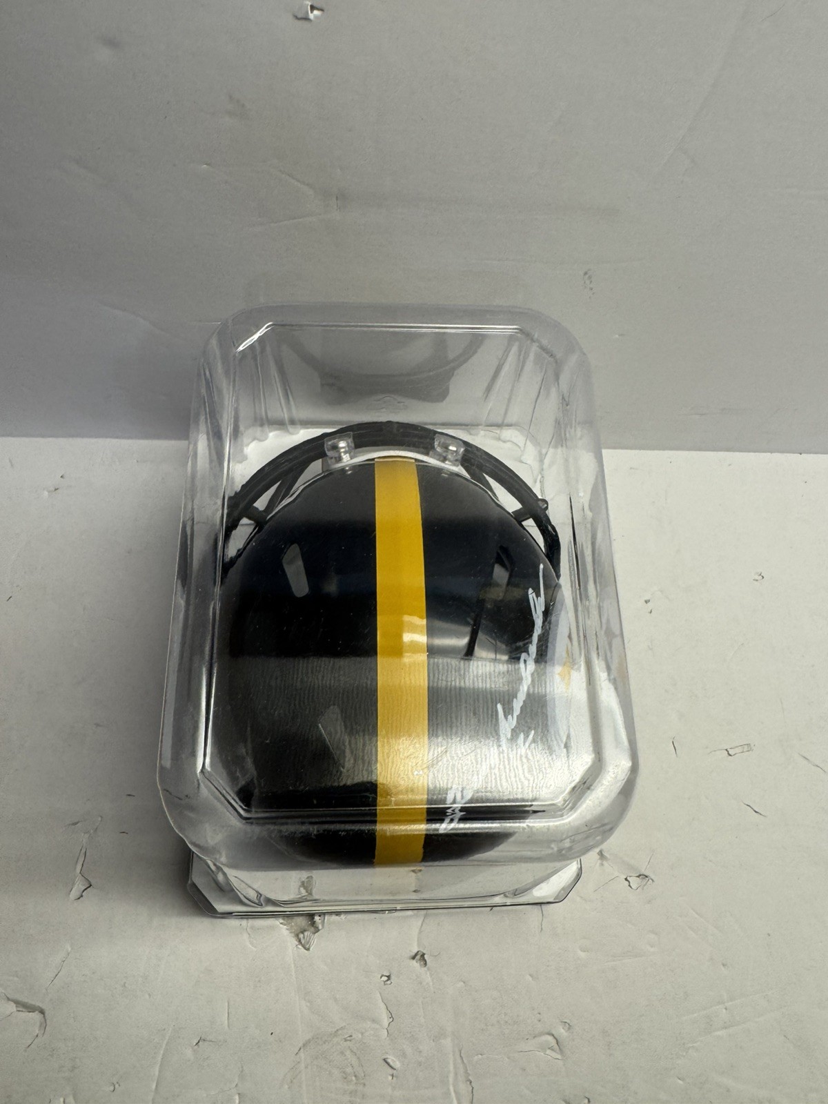 Terry Bradshaw Signed Pittsburgh Steelers Mini-Helmet in white w/his #& Beckett