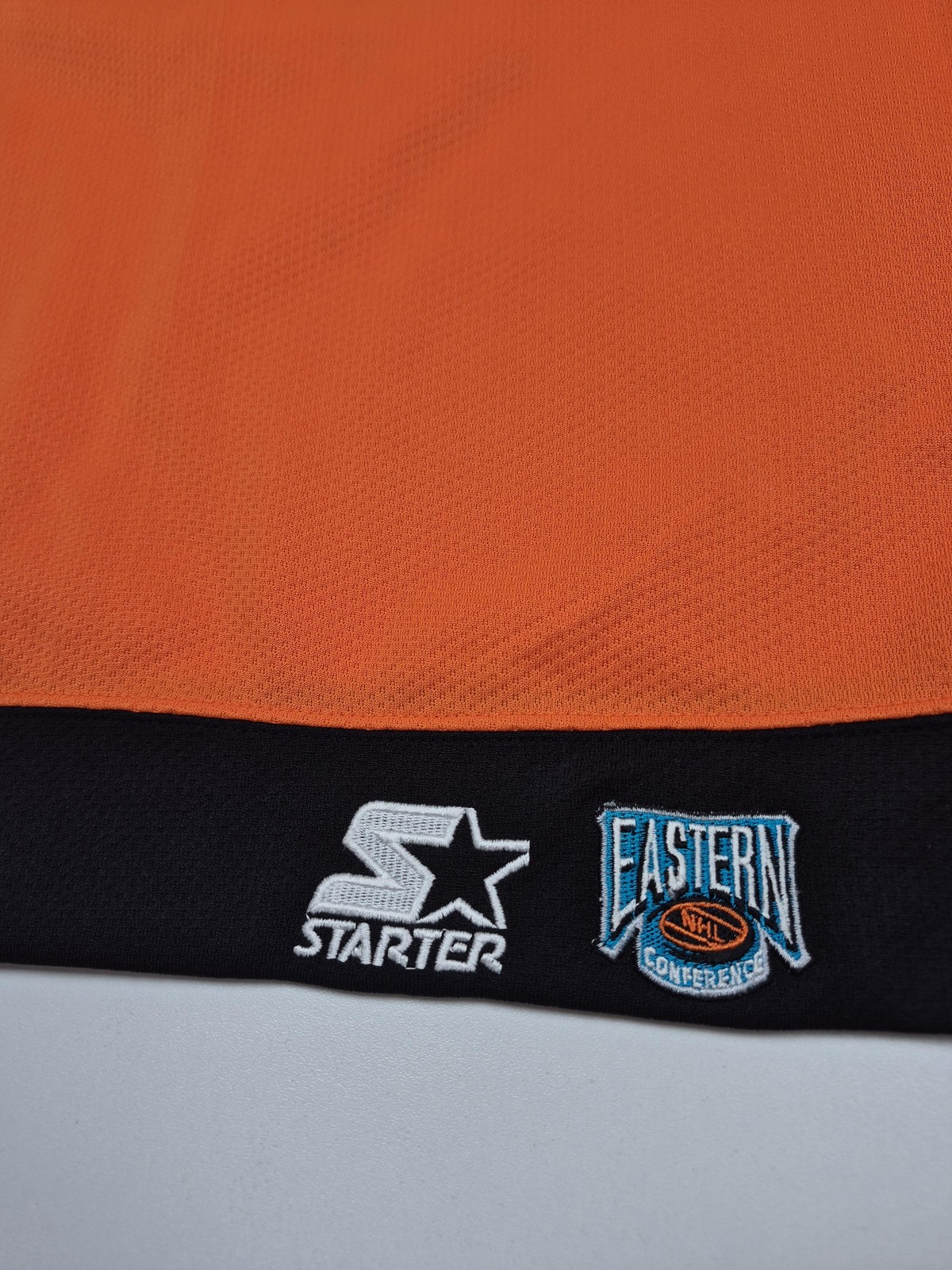 Vintage Philadelphia Flyers Jersey Mens L/XL Orange NHL Hockey Starter Mesh 90s