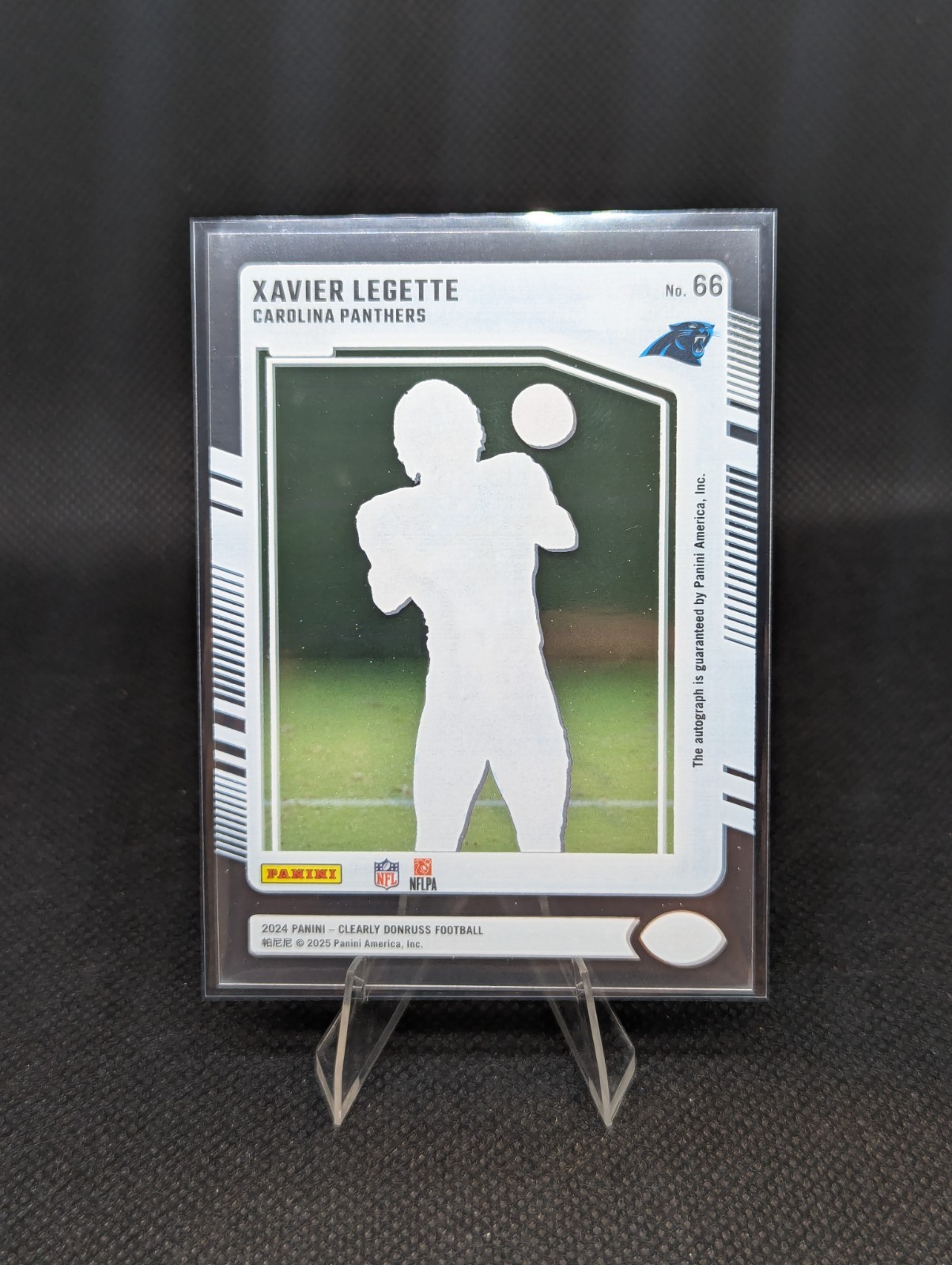 Panini 2024 Clearly Donruss Rated Rookie Autographs Xavier Legette #66 RC Auto