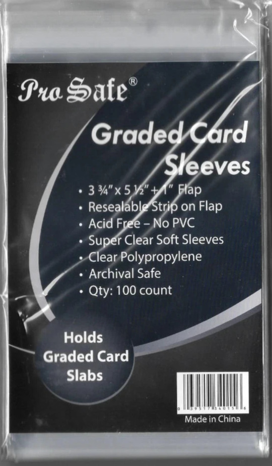 Pro Safe GRADED CARD SLEEVES RESEALABLE Sports Pokemon Magic 1 5 25 50 100 Bulk