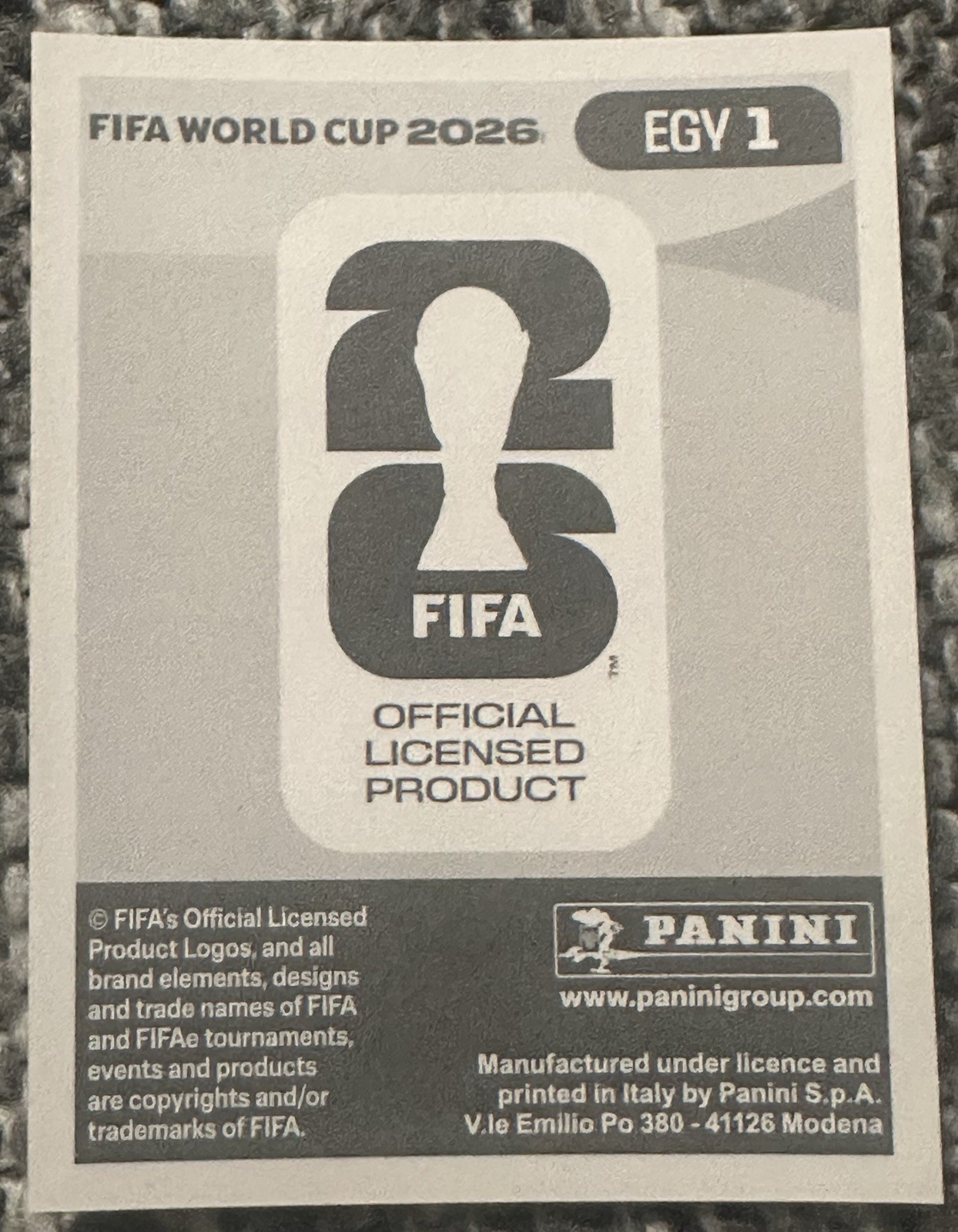 Panini FIFA World Cup 2026 Sticker Egypt Team Crest Badge Logo EGY 1