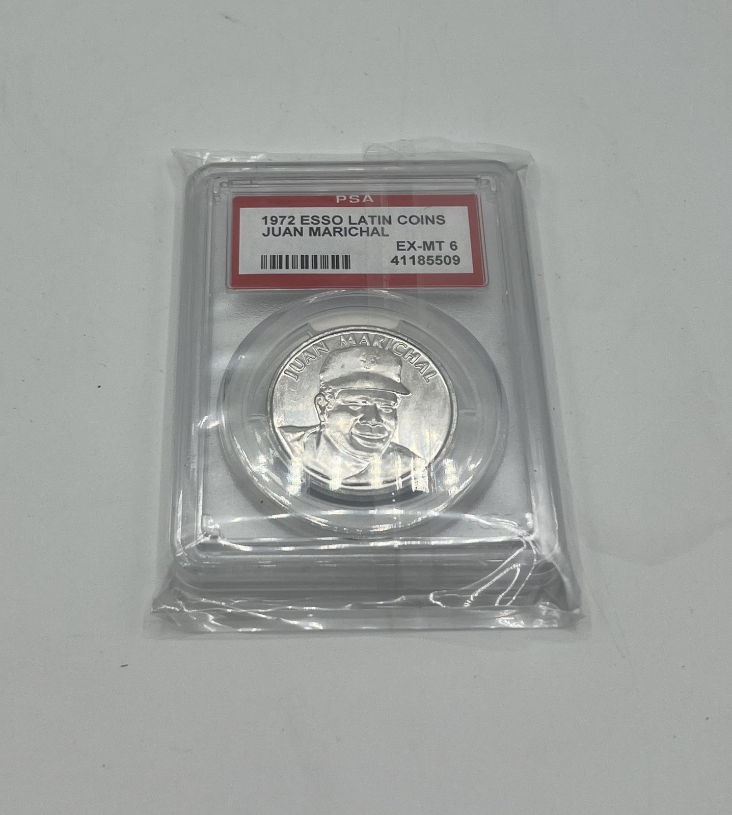 Juan Marichal 1972 Esso Latin Coin Baseball Graded Collectible PSA 6 SF Giants