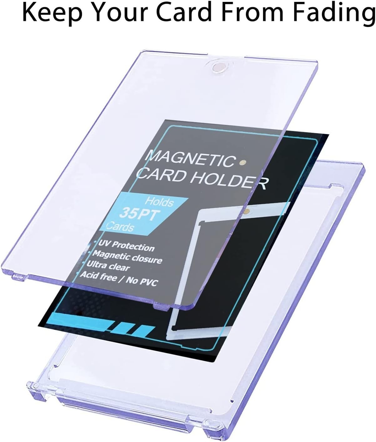Durable Acrylic Card Holders – 50ct Magnetic Cases for Optimal Card Preservation