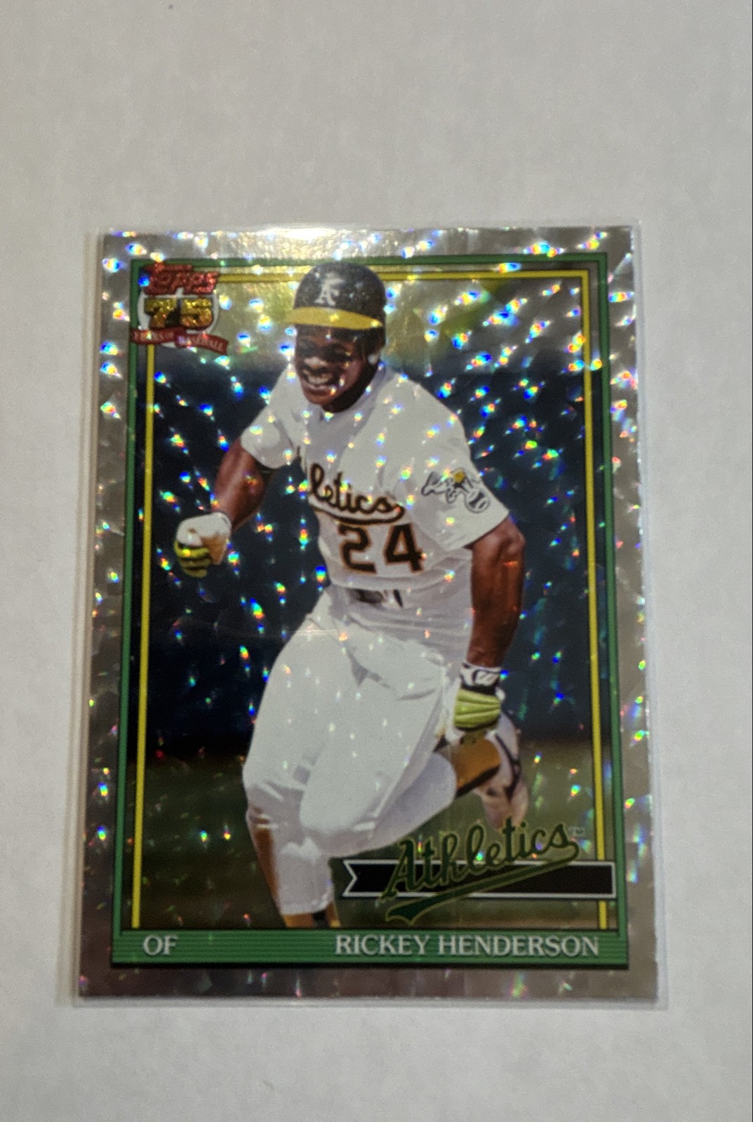 2026 Topps Series 1 – 1991 Topps Baseball Rickey Henderson #T91-52 Crackle Foil