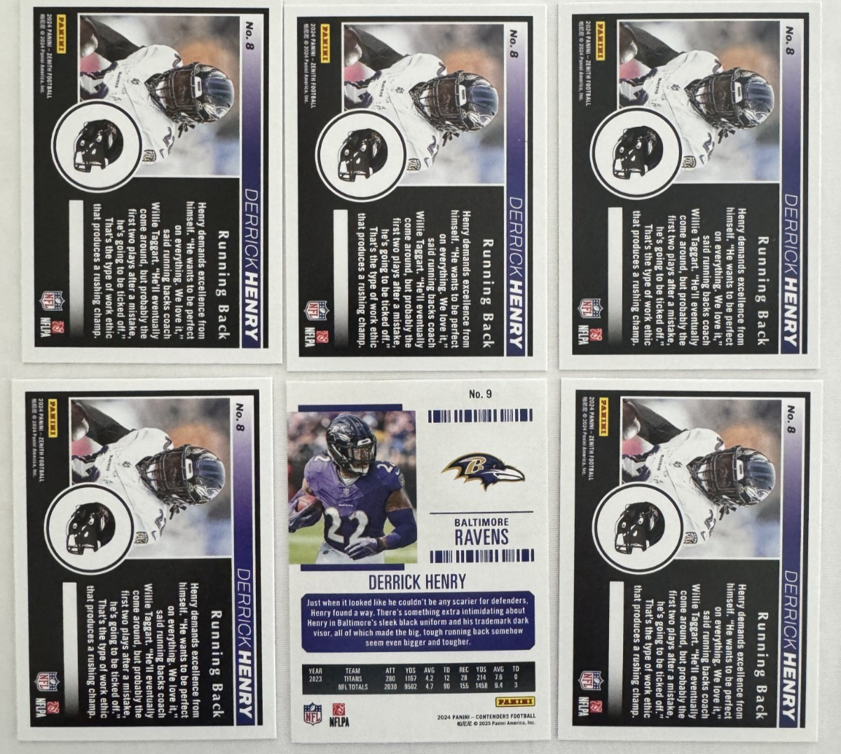 2024 Panini DERRICK HENRY Lot of 6 NFL Superstar Lot Baltimore Ravens 2609