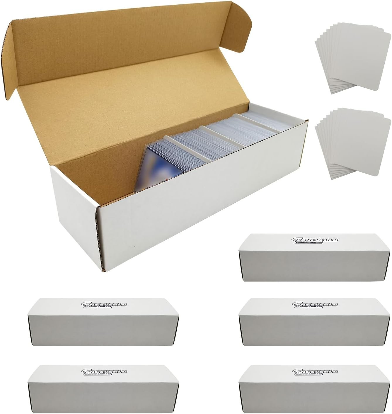 Collectible Cardboard Box with Dividers – 6 Count