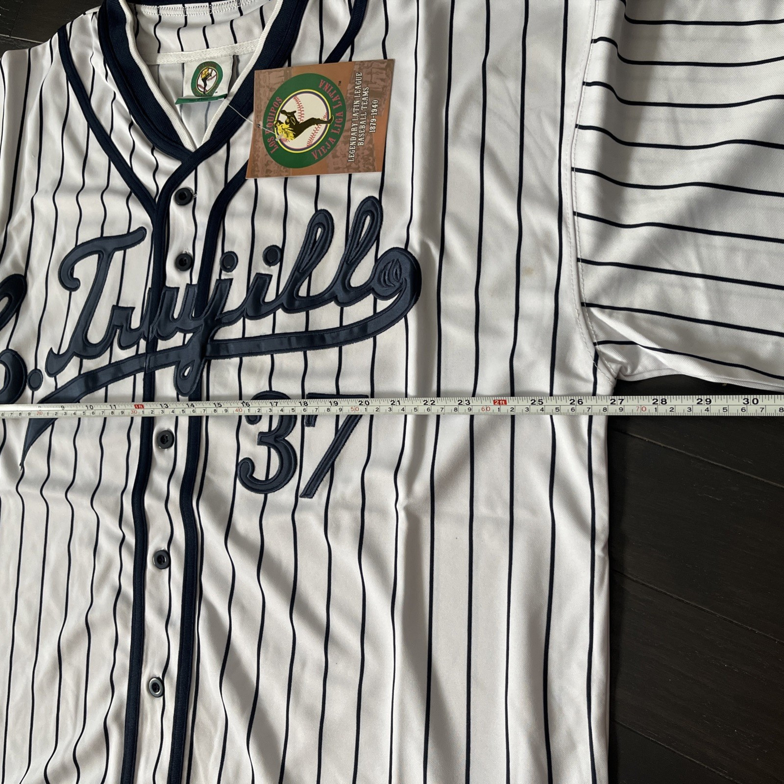 LATIN LEAGUE CIUDAD TRUJILLO THROWBACK (1879-1940) BASEBALL JERSEY #37 Size XL