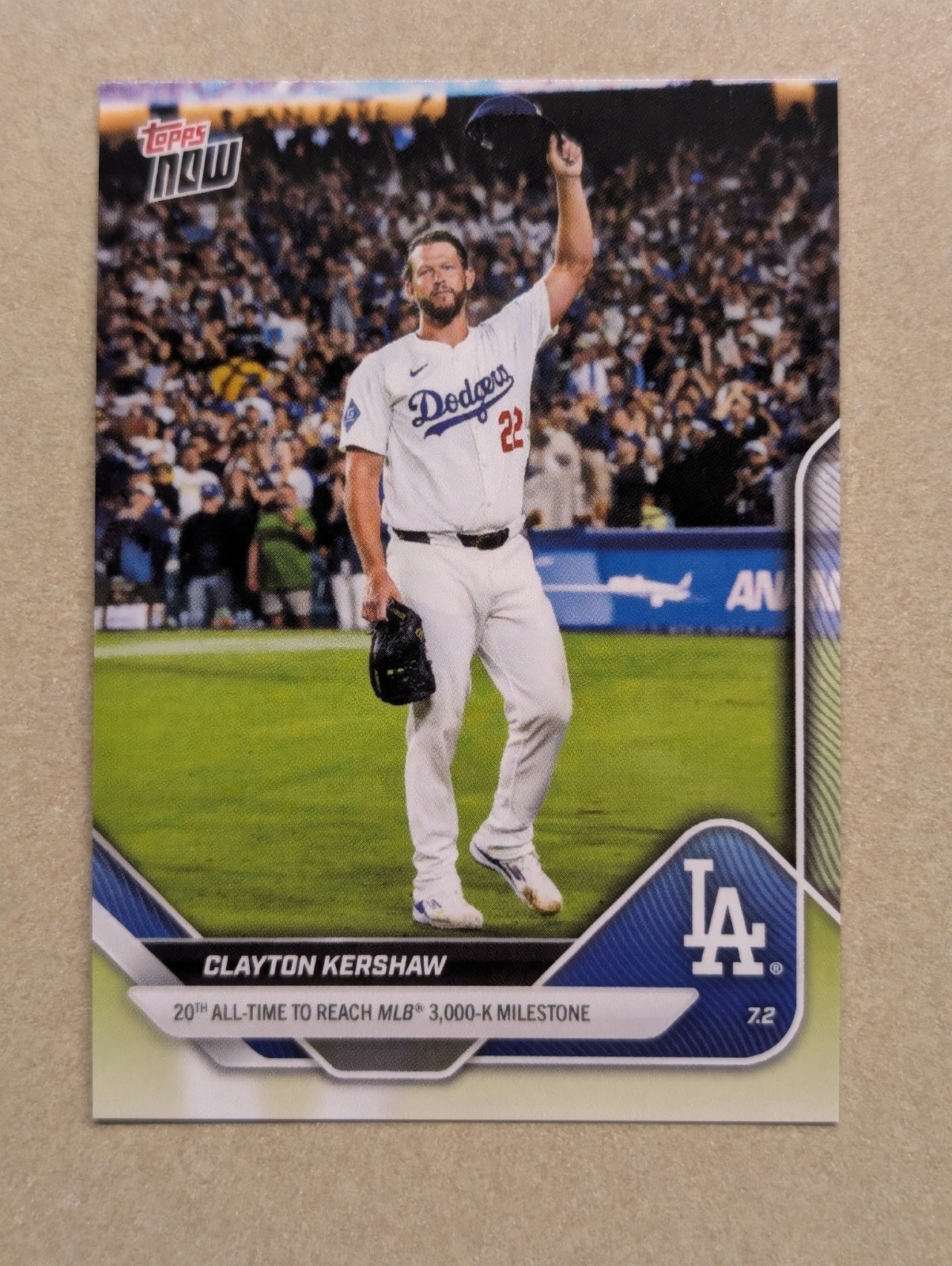 2025 Topps Now #373 – Clayton Kershaw #373 3K Strikeouts Dodgers
