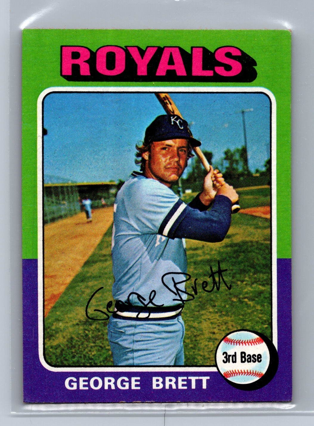George Brett Royals 1975 Topps MINI RC Rookie #228 Baseball Card