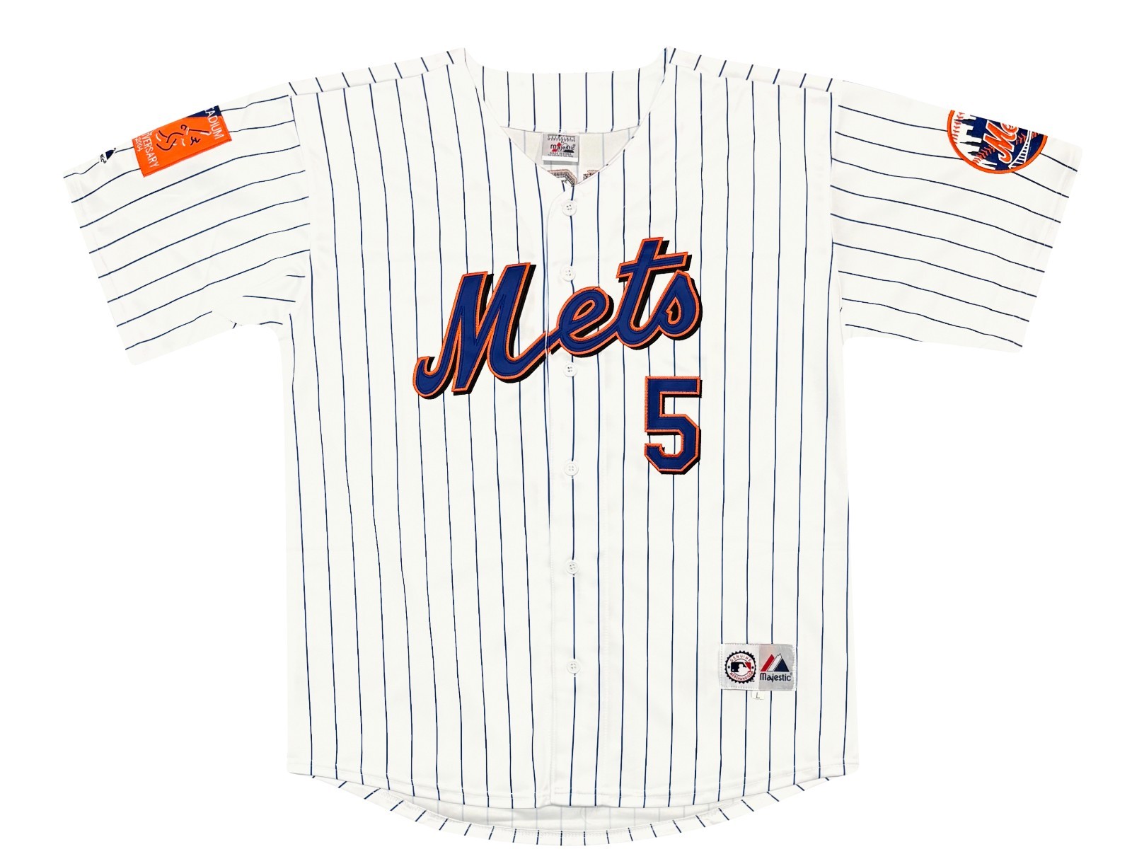 David Wright 2004 New York Mets Shea 40th Patch White Jersey Men’s (L-XL)