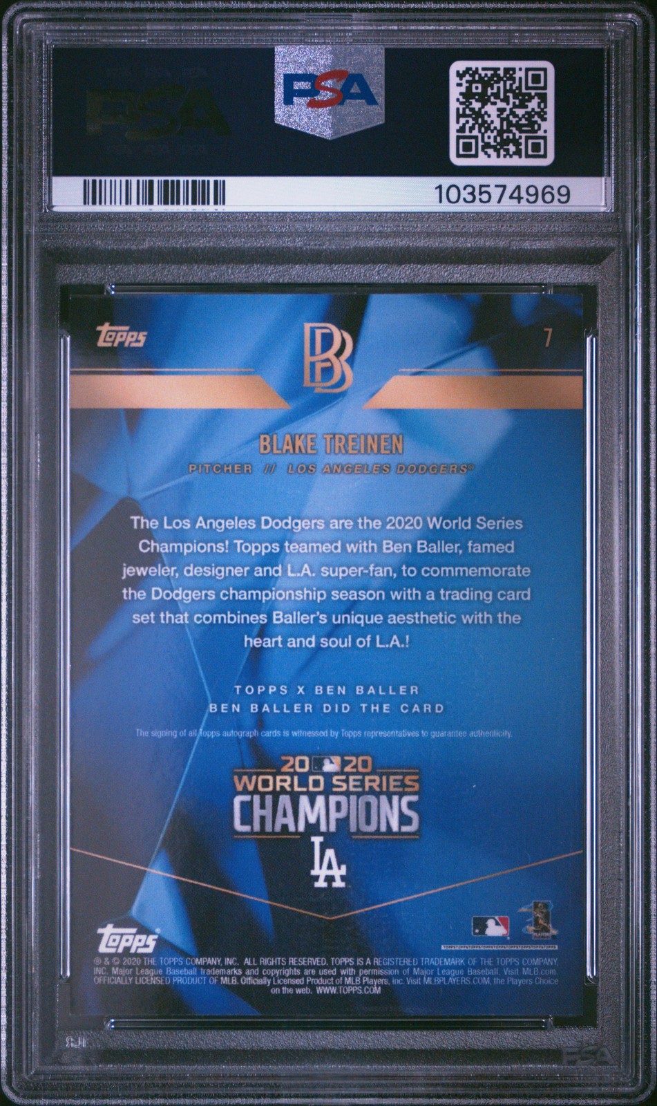 2020 #7 BLAKE TREINEN PSA 9 AUTO