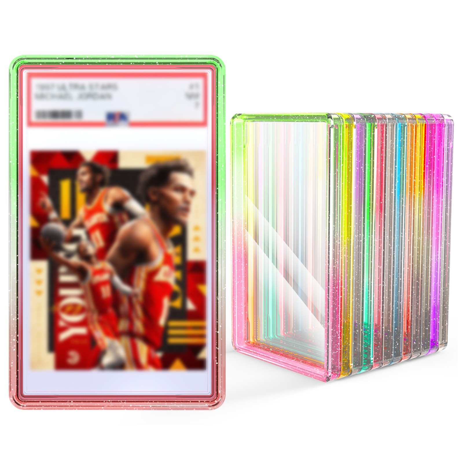 Graded Card Slab Bumper Case For PSA/CGC 35PT Gradient Protective Cover Soft TPU