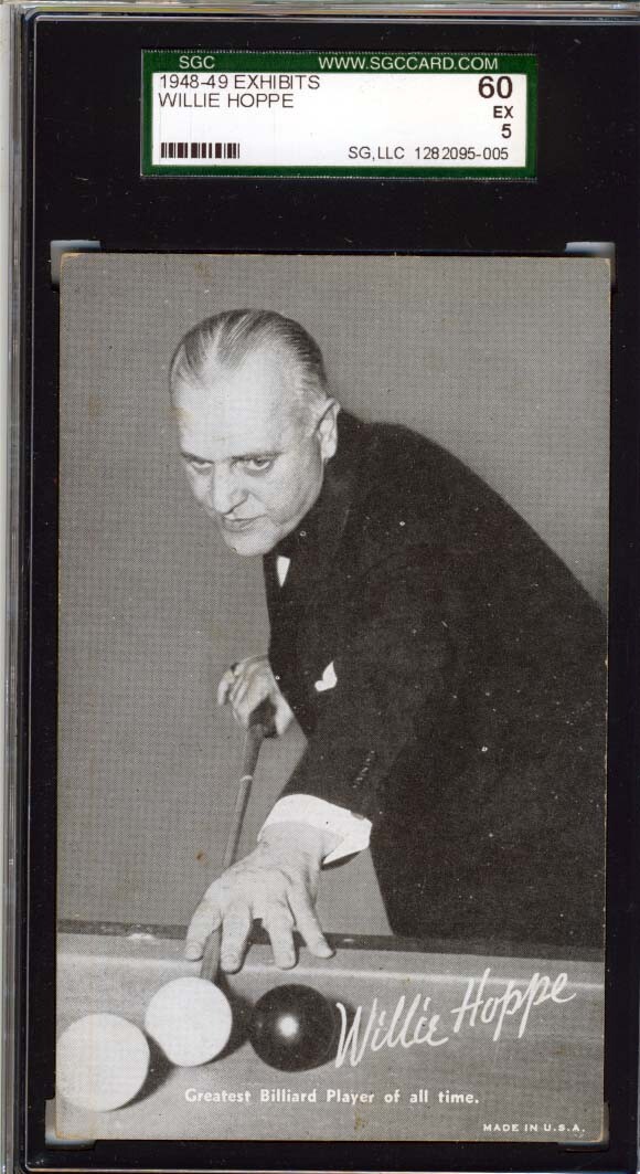 1948-49 Sports Champion Exhibits,Hoppe,Billiards Champ,SGC60,Black/White Tint,5^