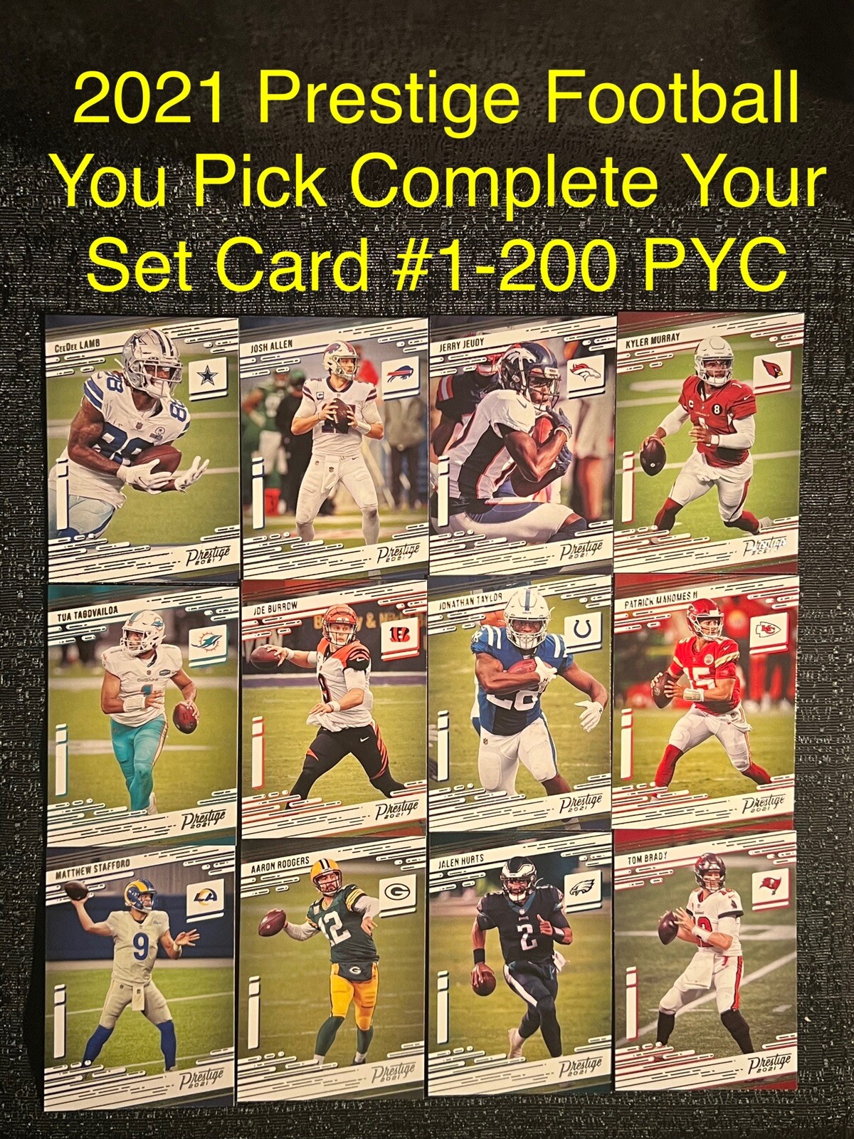 2021 Panini Prestige Football BASE COMPLETE YOUR SET YOU PICK CARD #1-200 PYC