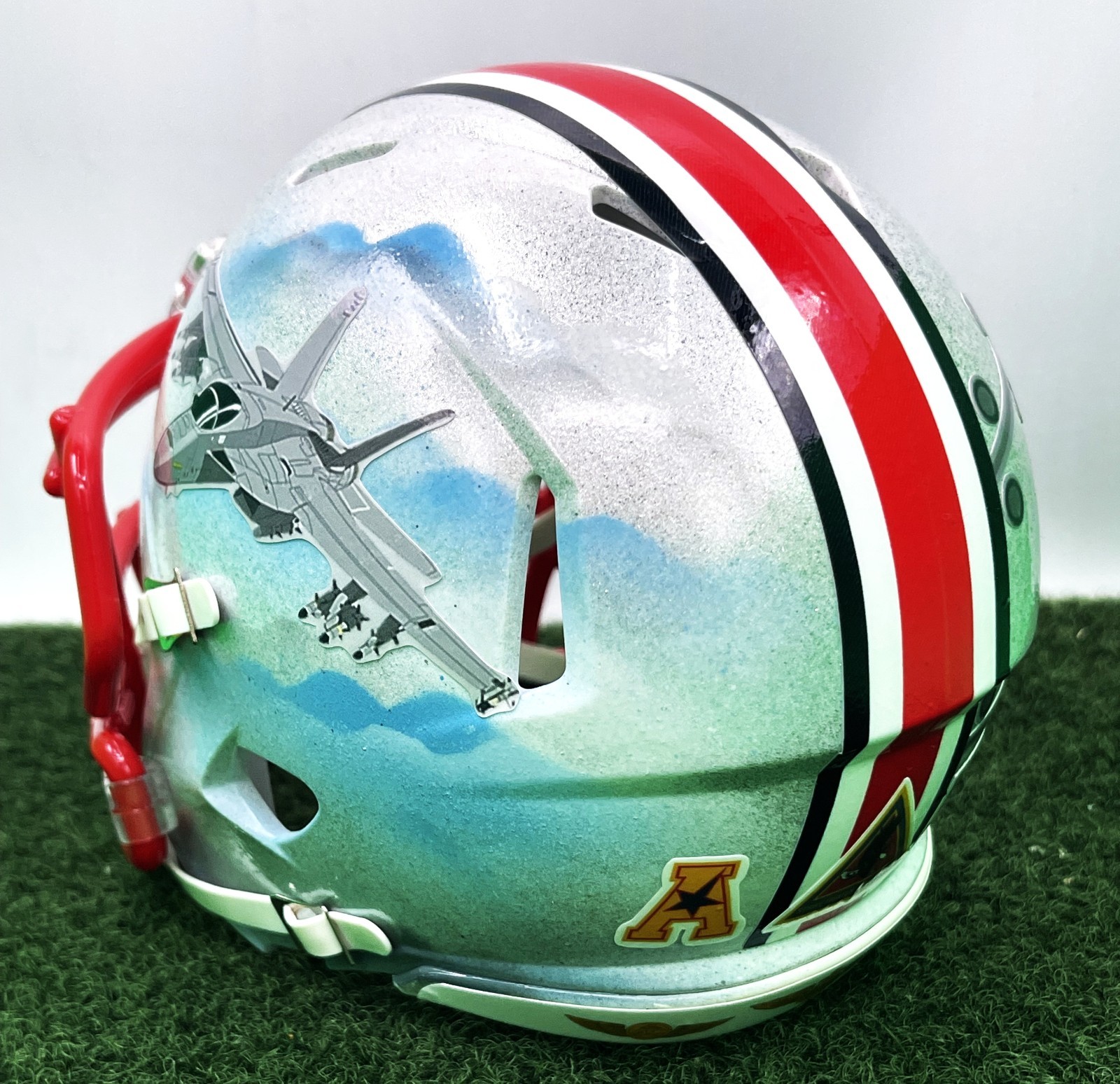 CUSTOM RIDDELL SPEED MINI FOOTBALL HELMET – NAVY MIDSHIPMEN 2021