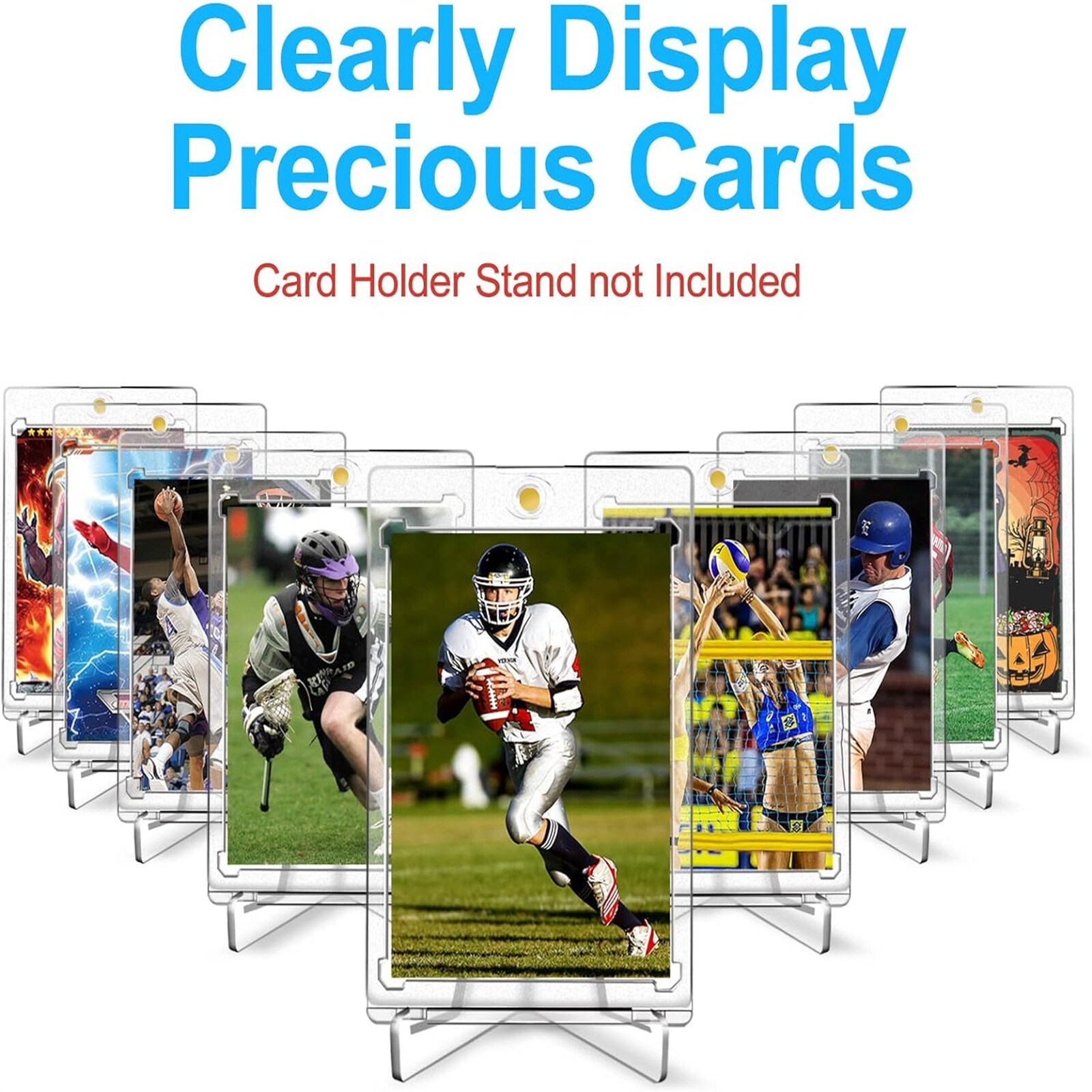 100 Pack Magnetic Card Holder 35 55 75 100 130 180Pt Trading Card Hard Protector