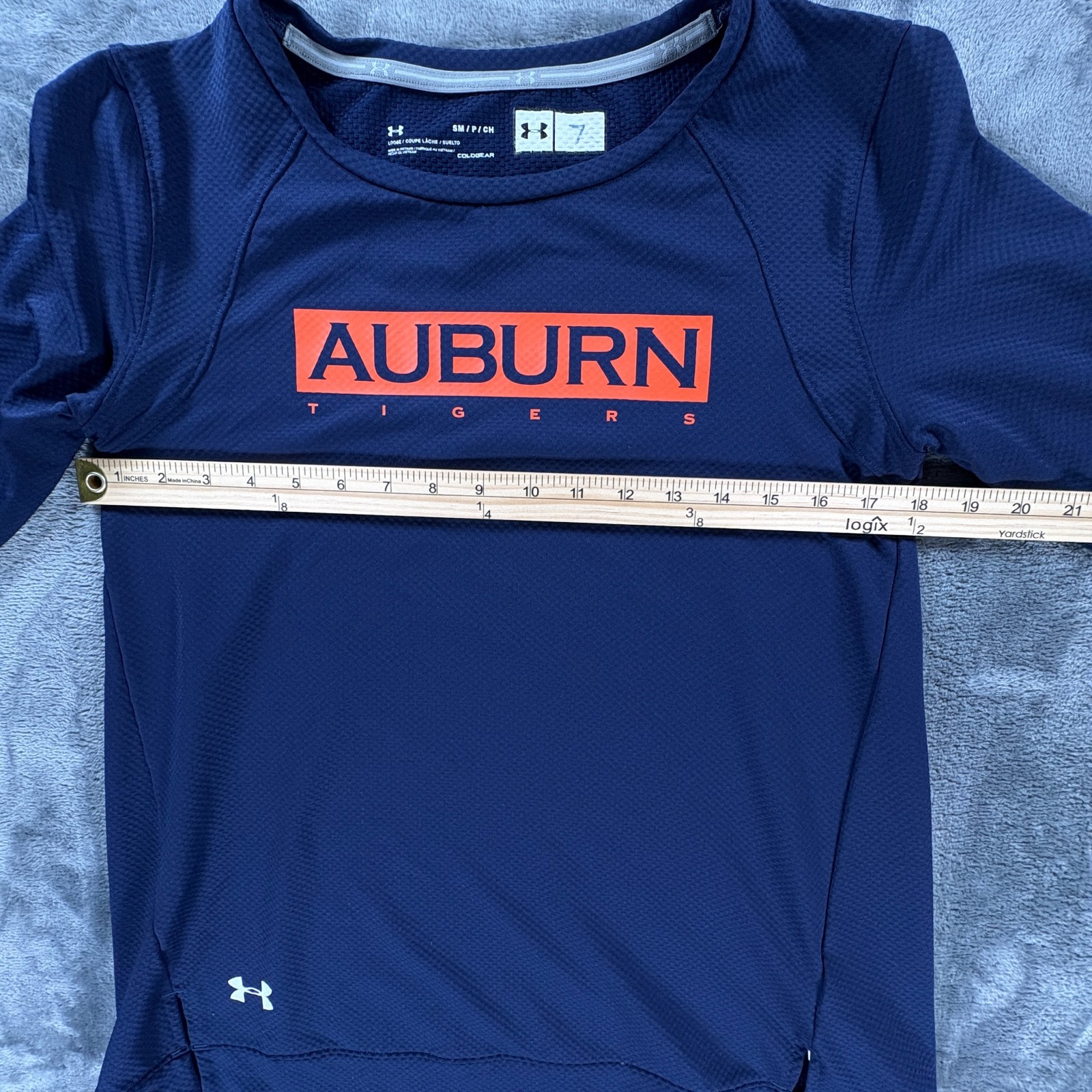 Under Armour ColdGear Auburn Tigers Women S Navy Long Sleeve Shirt Loose Fit