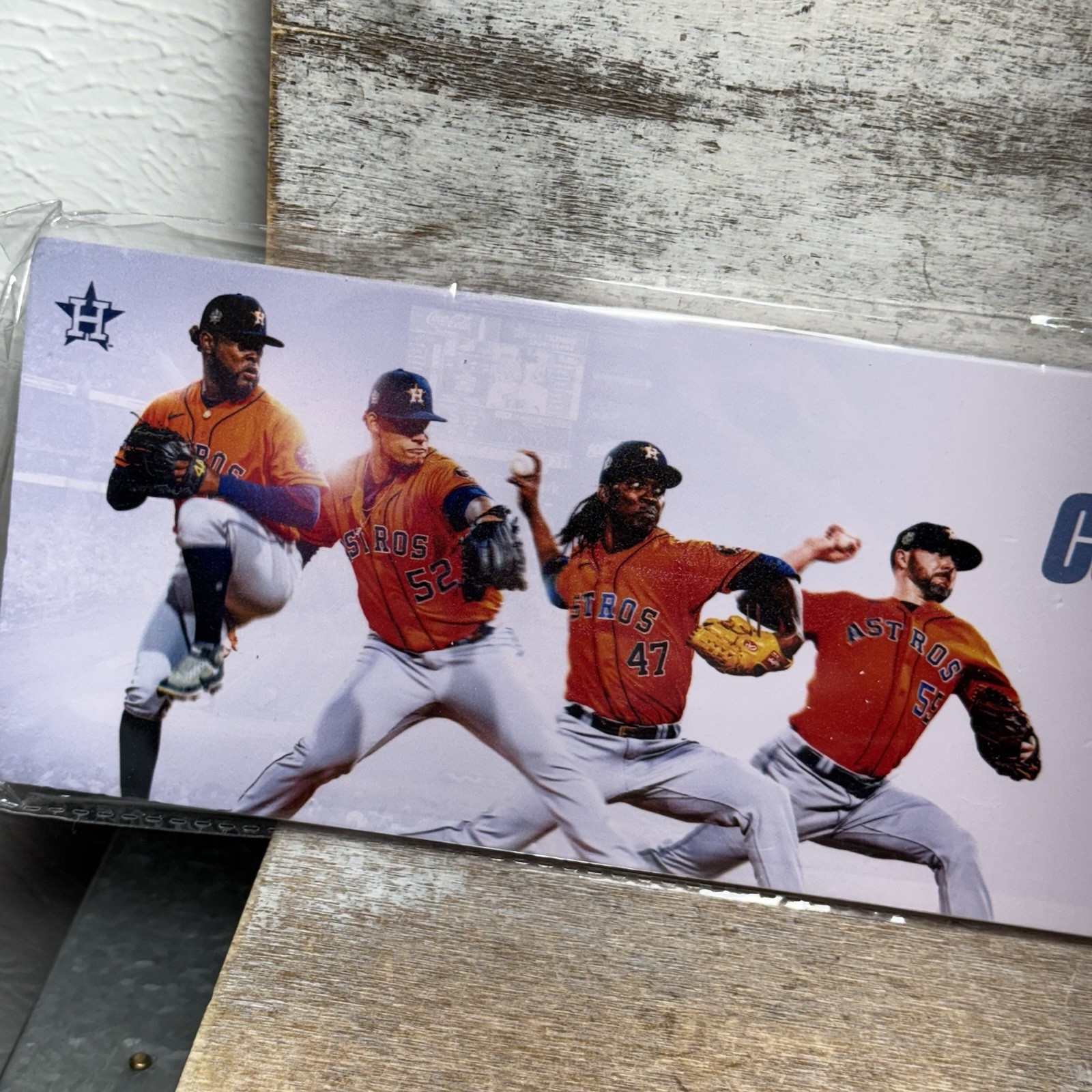 MLB Houston Astros WORLD SERIES COMBINED NO-HITTER Plaque 18″x4 1/2″ Brand New