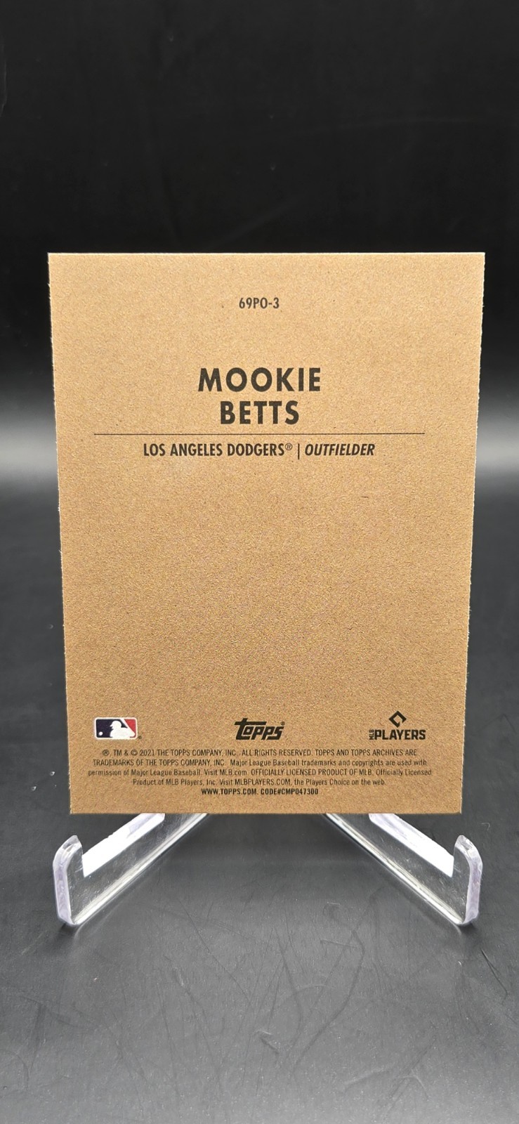 2021 Topps Archives #69PO-3 Mookie Betts Los Angeles Dodgers