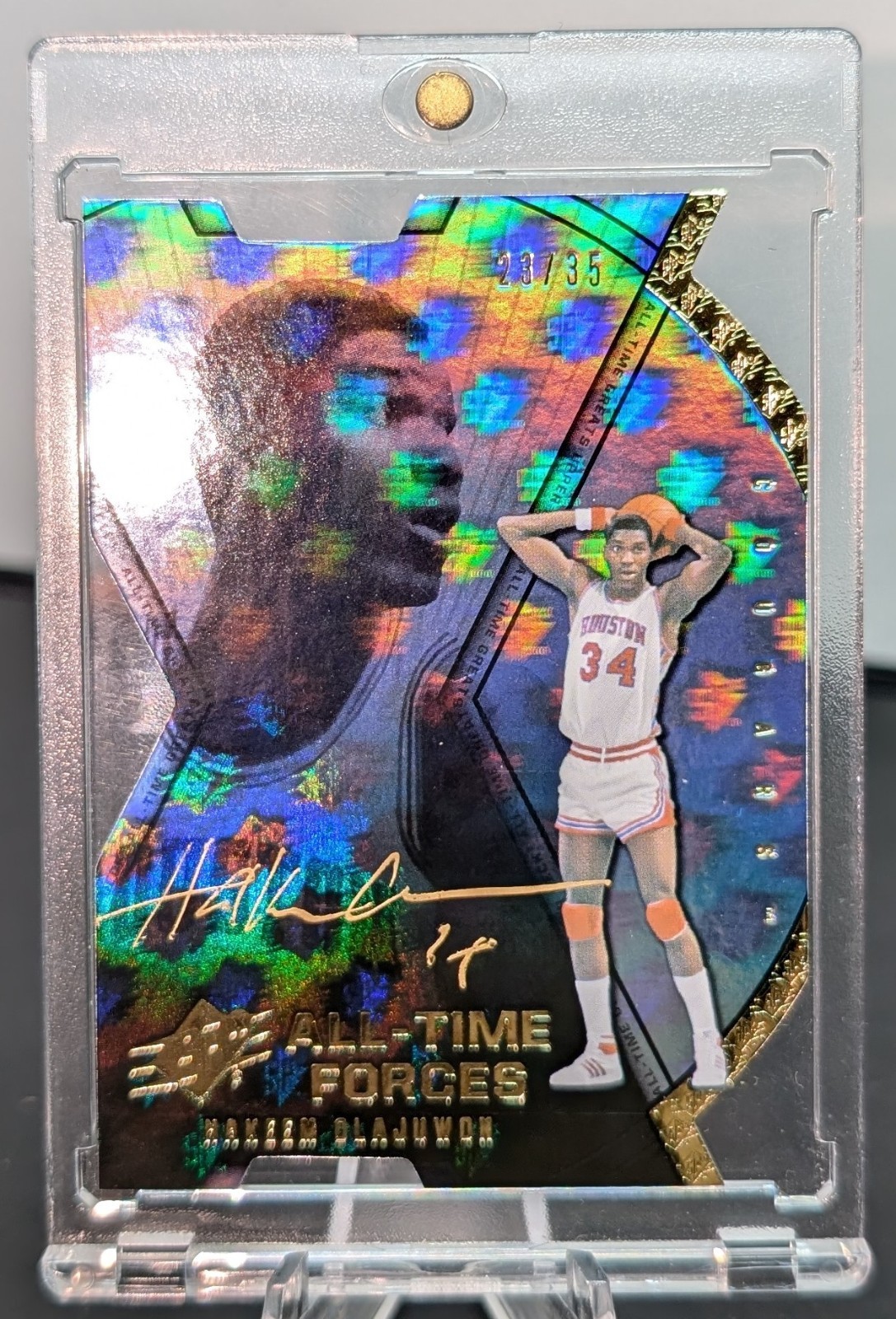 Hakeem Olajuwon 2012 UD ALL TIME GREATS SPx All-Time Forces /35 Auto Houston