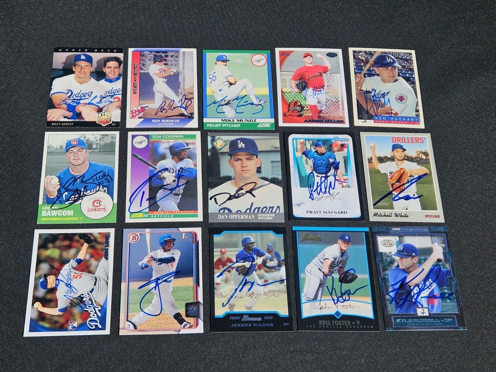 15 Ct LOS ANGELES DODGERS In-person Signed AUTO LOT G