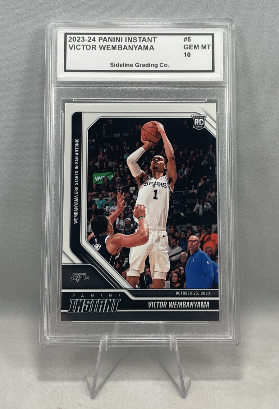Victor Wembanyama Debut Rookie Graded Gem Mint 10 2023 Panini Instant 1st Bucket