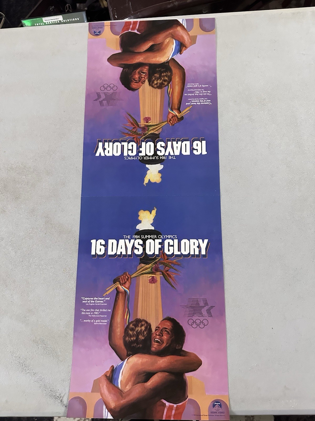 16 Days of Glory 1985 Center Fold Promo Poster 10×30 – Olympic Doc, Pristine