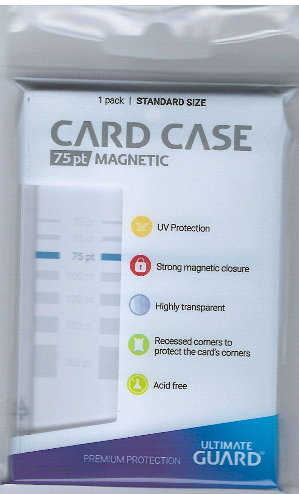 Ultimate Guard 75pt Magnetic Card Case Holder Thick Cards Acid Free UV Protect
