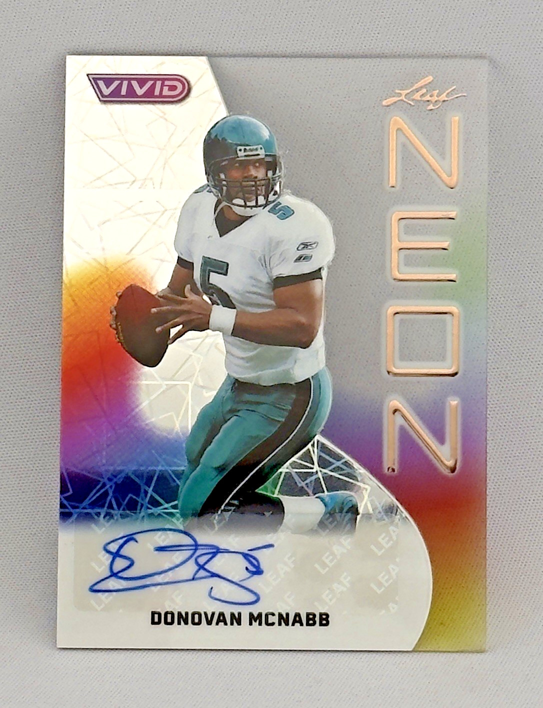 2025 Leaf Vivid Neon Donovan McNabb Auto 6/7 Philadelphia Eagles #NA-DM2