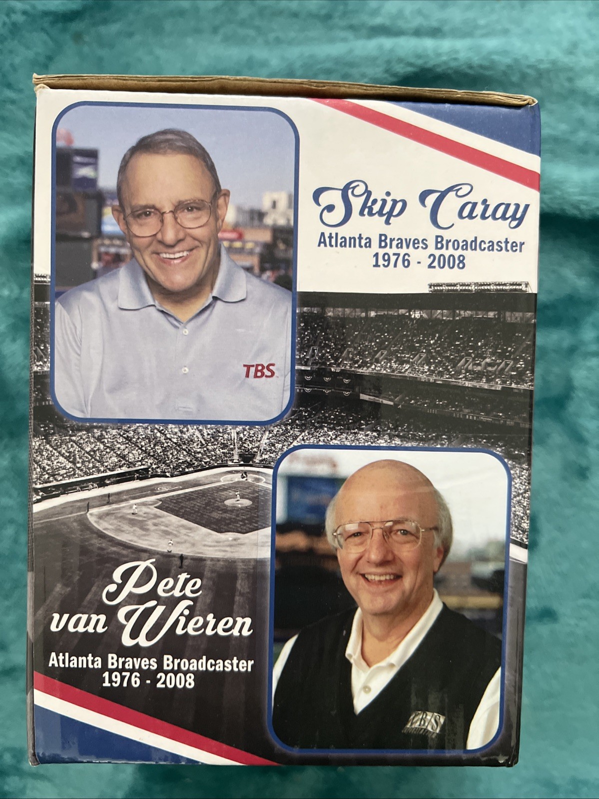 ATLANTA BRAVES SKIP CARAY & PETE VAN WIEREN SKIP & PETE BOBBLEHEAD HOF MLB NEW