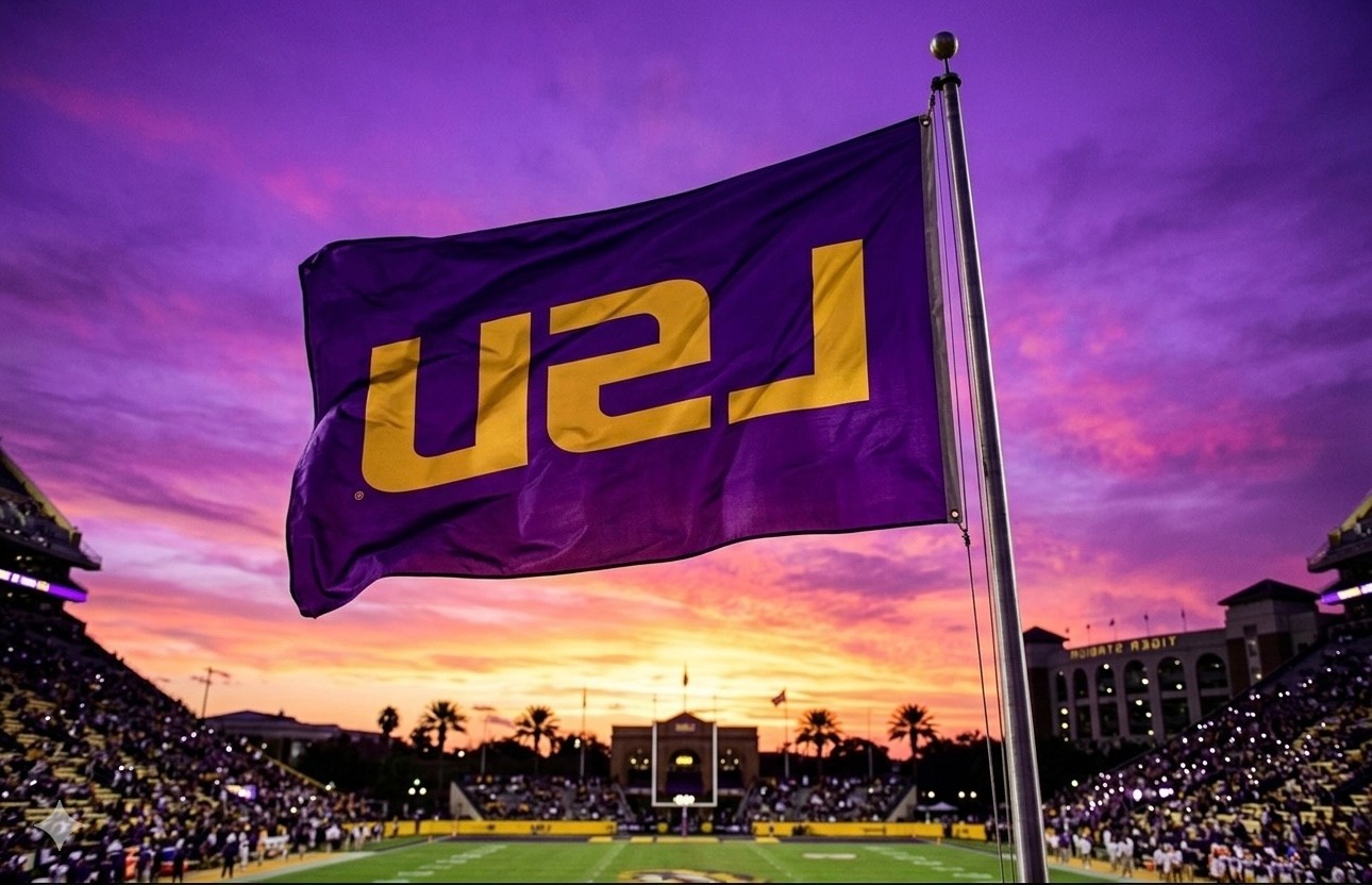 LSU Tigers Louisianna 3×5 Foot FLAG/Banner Basketball/Football 3 style FREE Ship