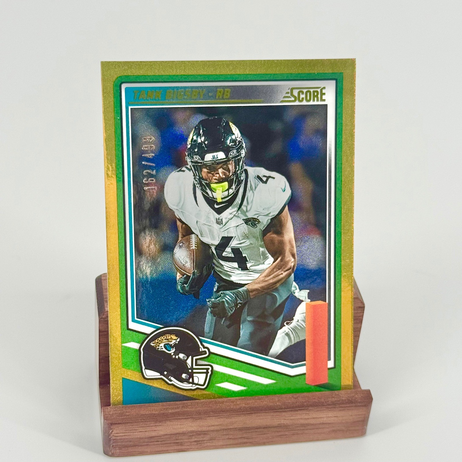 2025 Panini Score Tank Bigsby Jacksonville Jaguars Gold Parallel Card 162/499