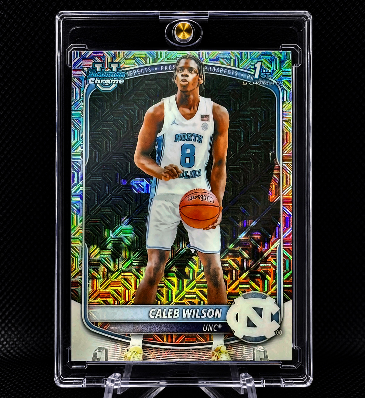 CALEB WILSON RAINBOW FOIL ROOKIE REFRACTOR HOLO SP Prizm UNC RARE