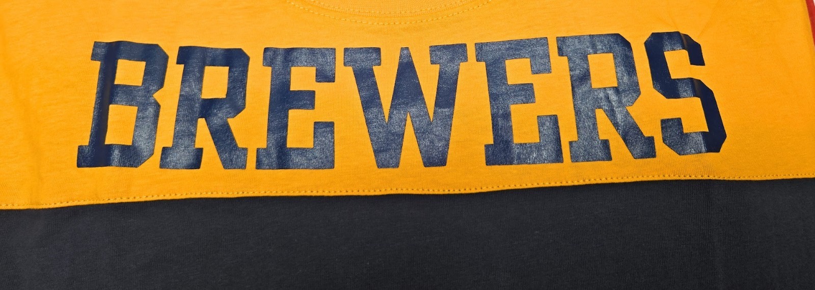 Mens MLB Fanatics Milwaukee Brewers Navy Blue Big & Tall Baseball Tee Shirt