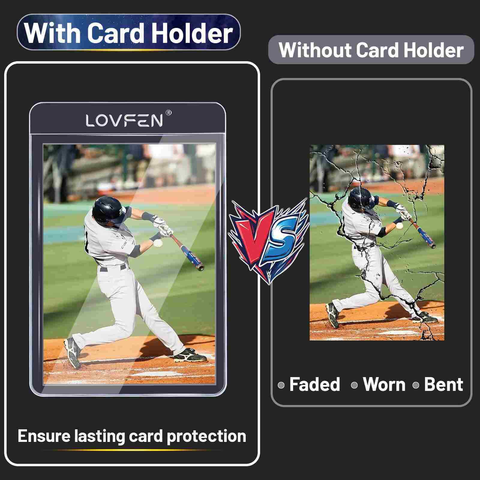 Semi Rigid Card Holders & Free Soft Sleeves For Standard 35pt 100/200/500/1000CT