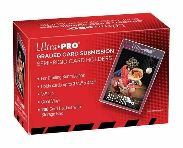Ultra Pro Semi-Rigid Tall Card Holders With 1/2″ Lip for Grading X10 **NOT 200**