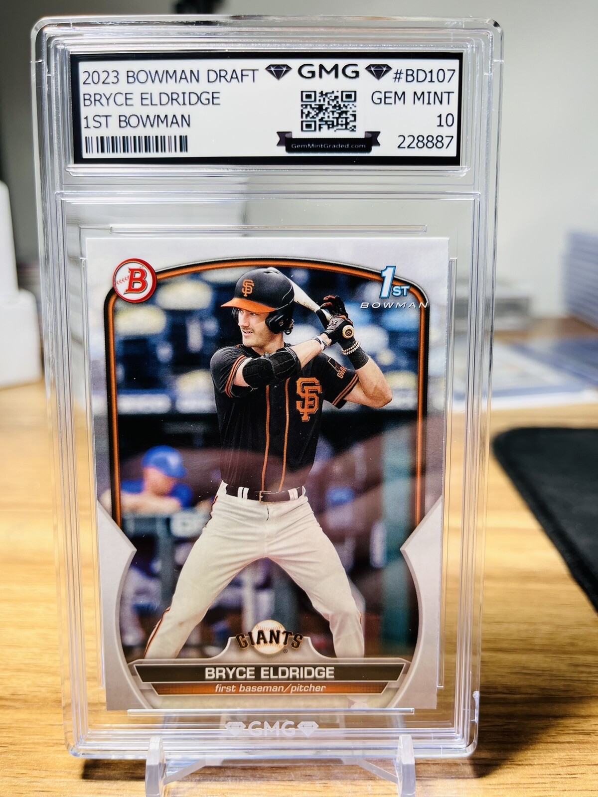 2023 Bowman Draft Bryce Eldridge 1st Bowman GMG Graded 10 Gem Mint 💎 RC