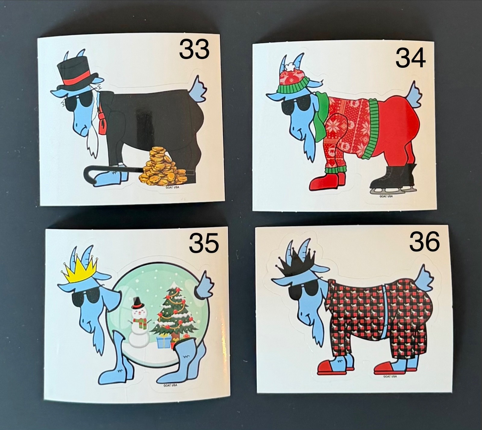 GOAT USA Stickers – Pick your chosen GOAT! (24 choices) New, rare, collectibles